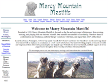 Tablet Screenshot of marcymtnmastiffs.com